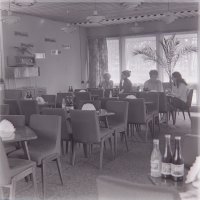 wnętrze kawiarni Różana - rok 1967