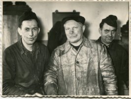 Rok ..................Od prawej panowie :Michalski, Budkowski, Jankowski.