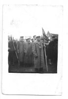 Rok ok. 1957. Pracownicy tartaku w Lęborku lub Godętowie – 1 Maja.
